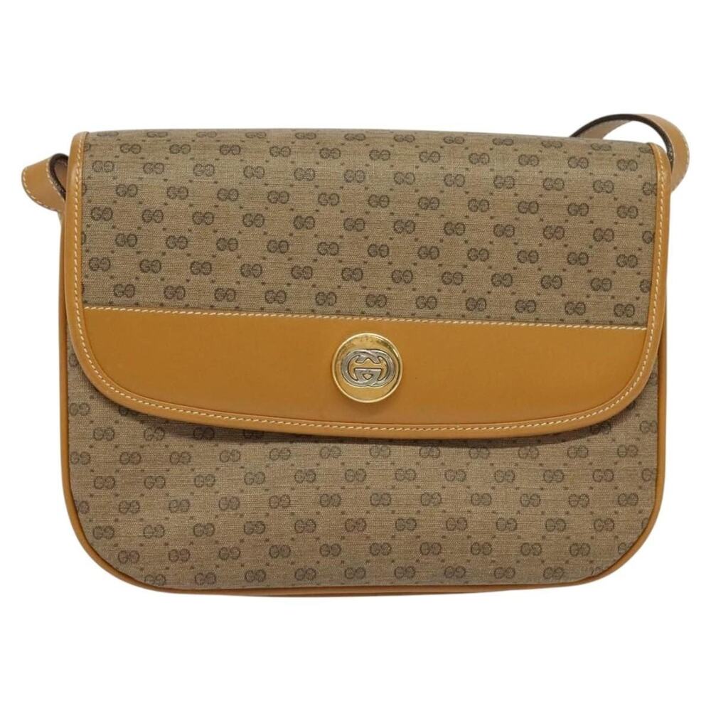 Gucci Micro GG Supreme Shoulder Bag Brown